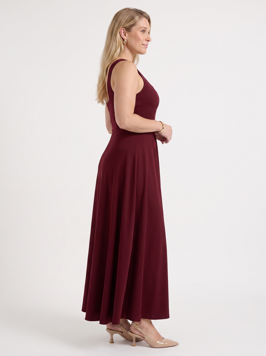 Dani Square Neck Sleeveless Midi Dress