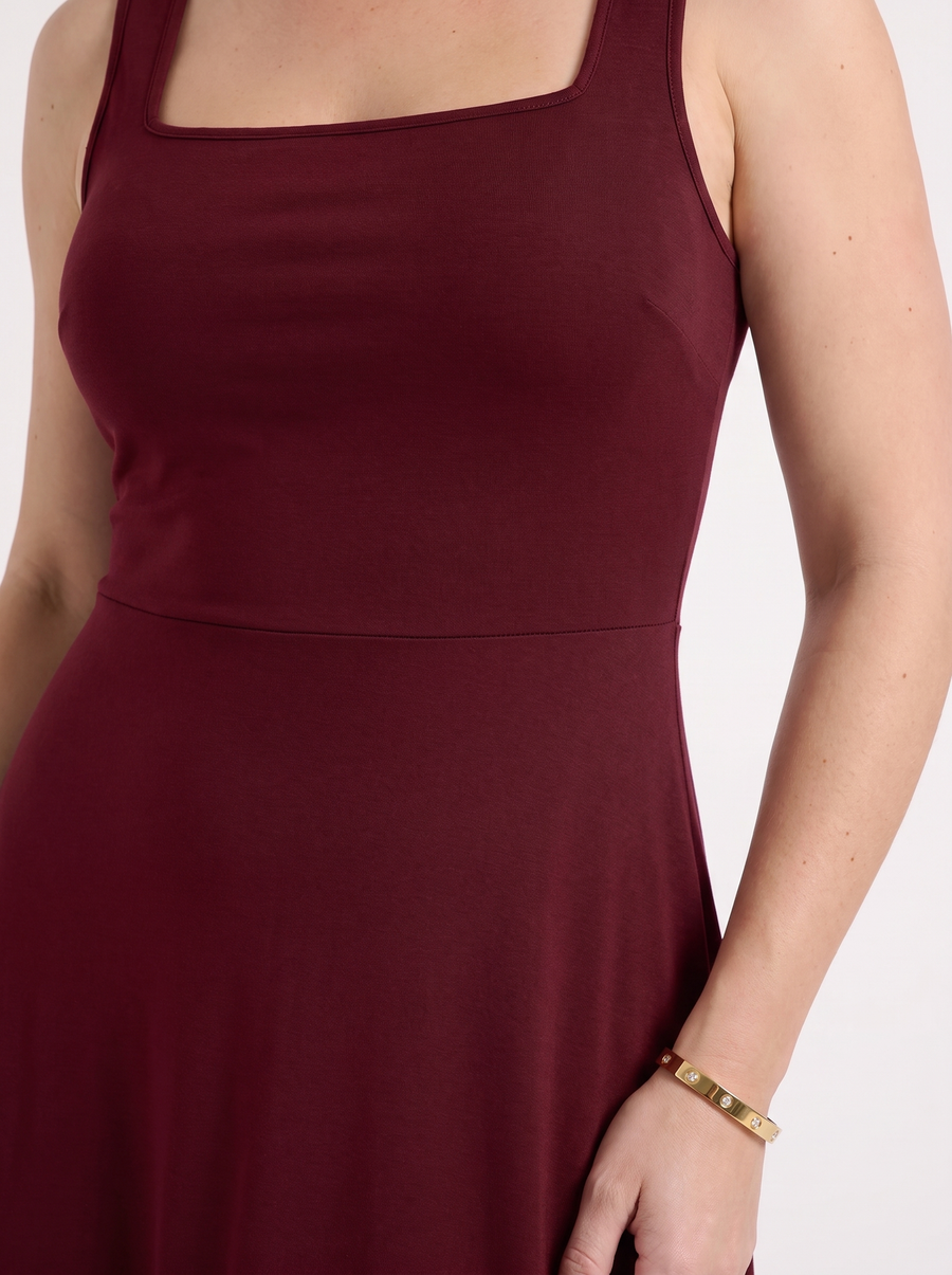 Dani Square Neck Sleeveless Midi Dress