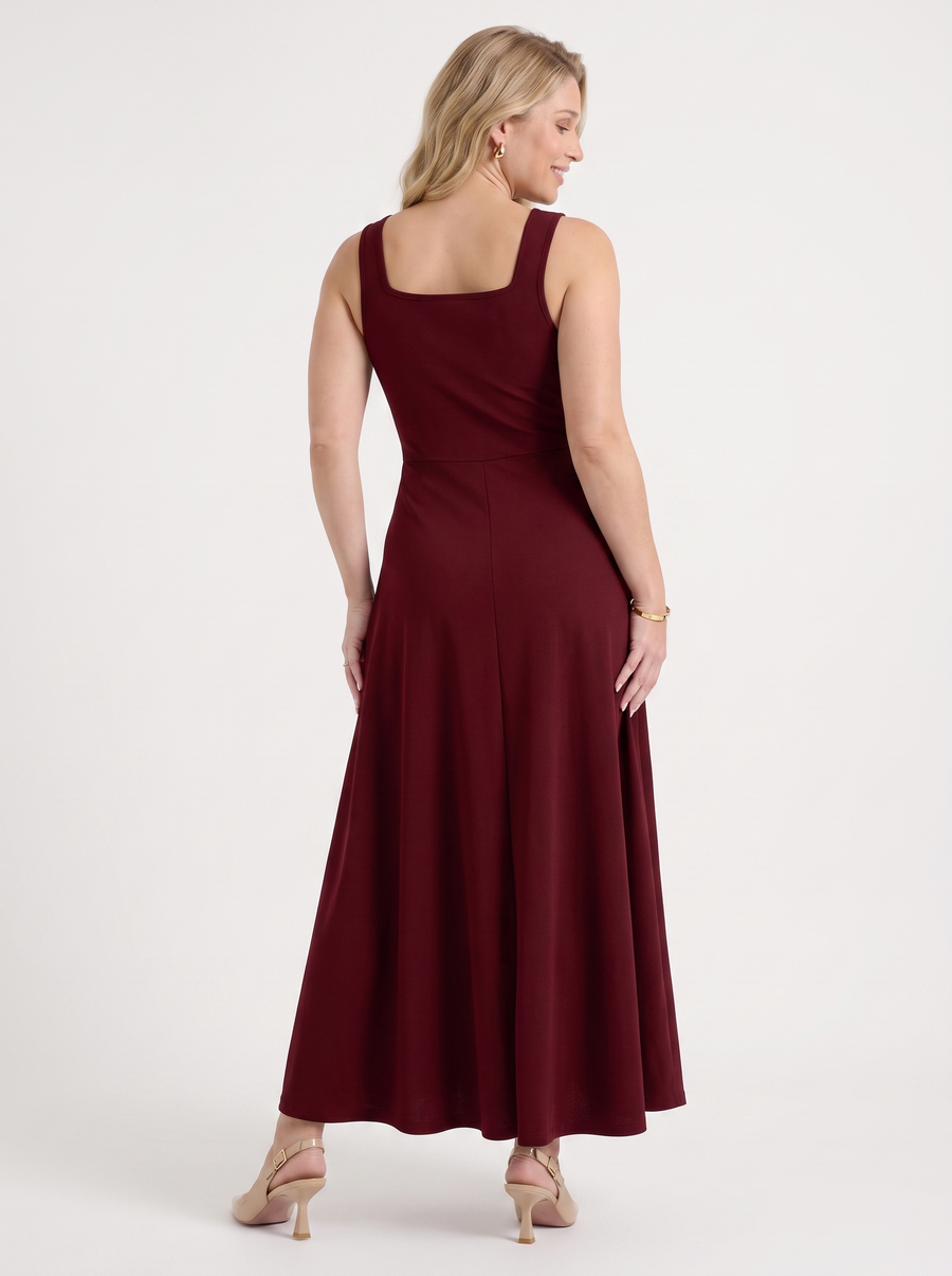 Dani Square Neck Sleeveless Midi Dress