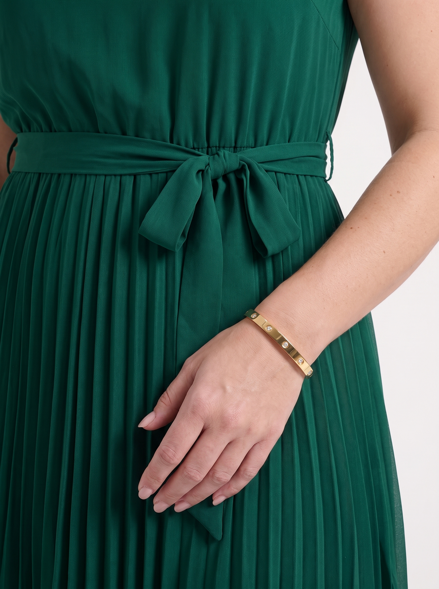 Lana Pleated Skirt Midi Dress