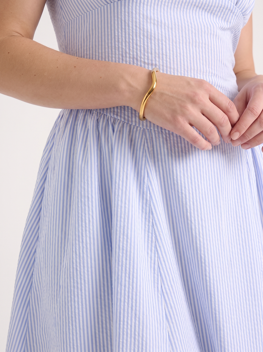 Delilah Floral Square Neck Cotton Midi Dress
