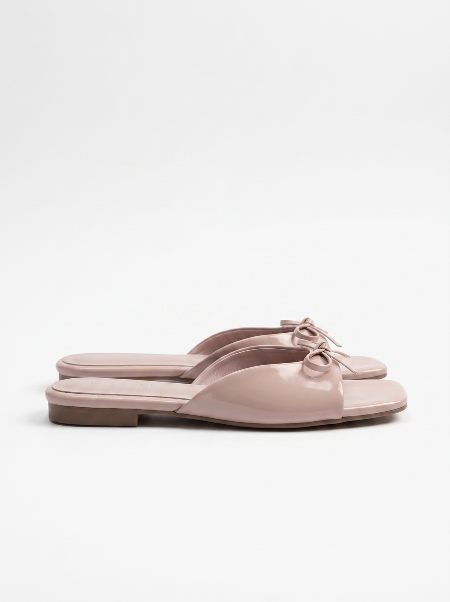 Priya Patent Bow Mules