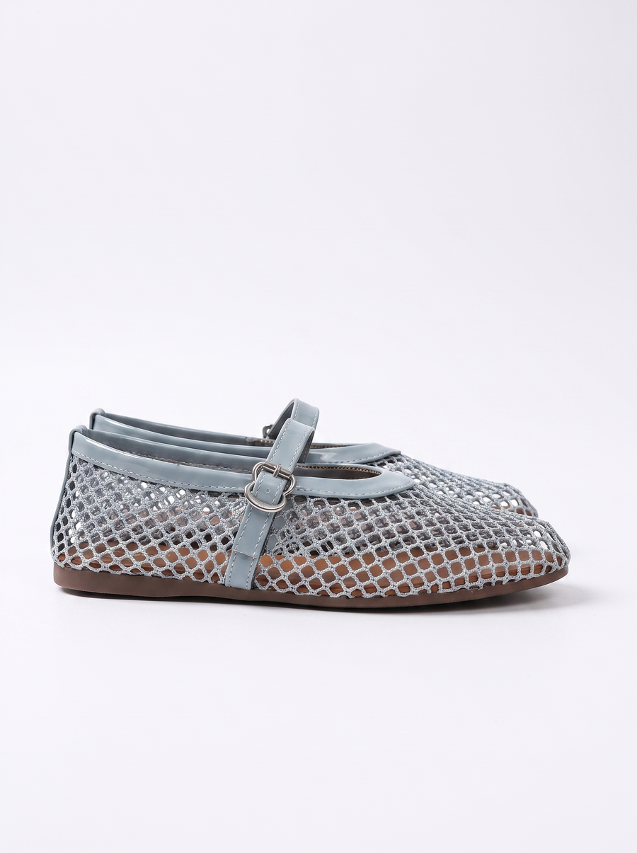 Ginger Mesh Strap Ballet Flats