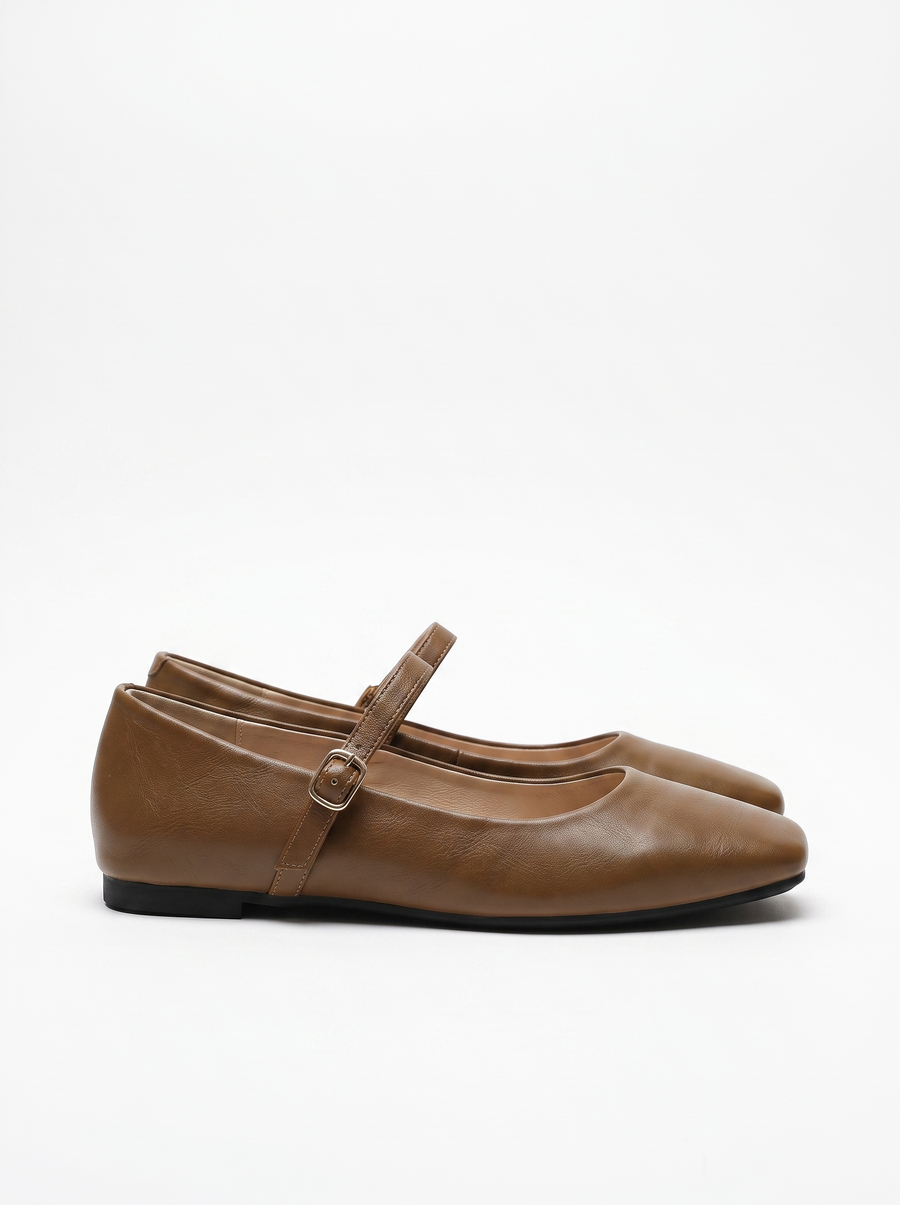 Lois Square Toe Mary Jane Flats