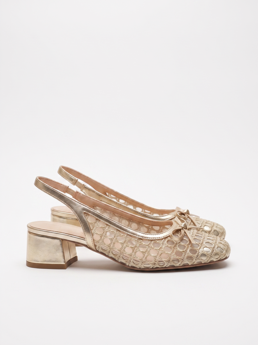 Emmett Lace Look Slingback Pumps