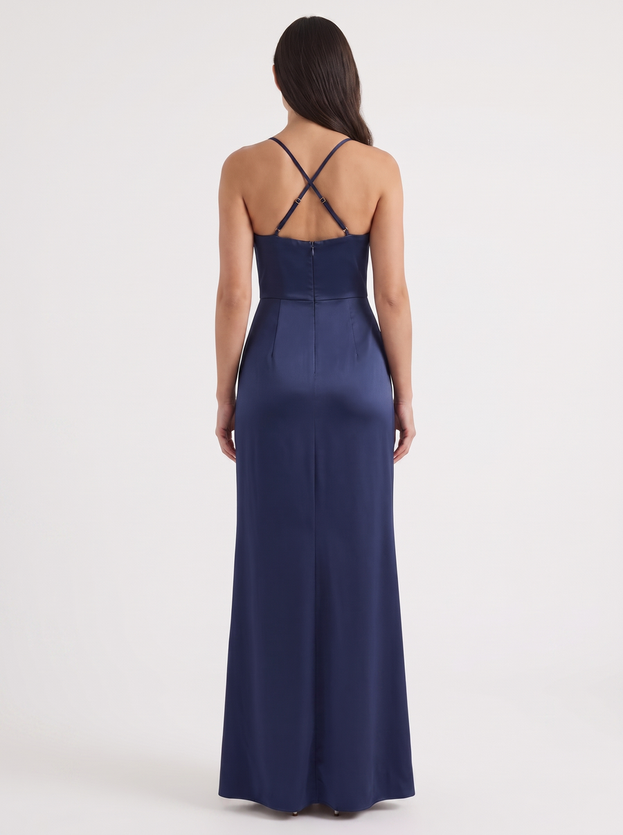 Rhiannon Cowl Neck Satin Slip Maxi Dress