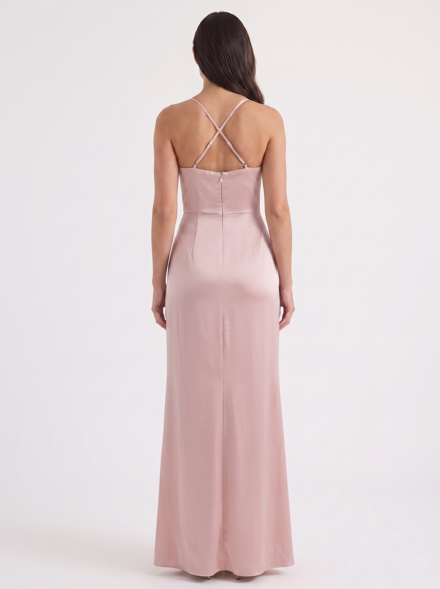 Rhiannon Cowl Neck Satin Slip Maxi Dress