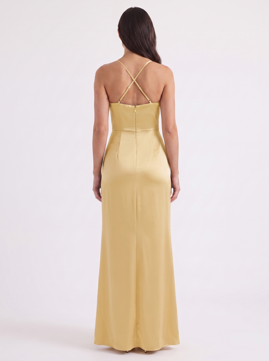 Rhiannon Cowl Neck Satin Slip Maxi Dress