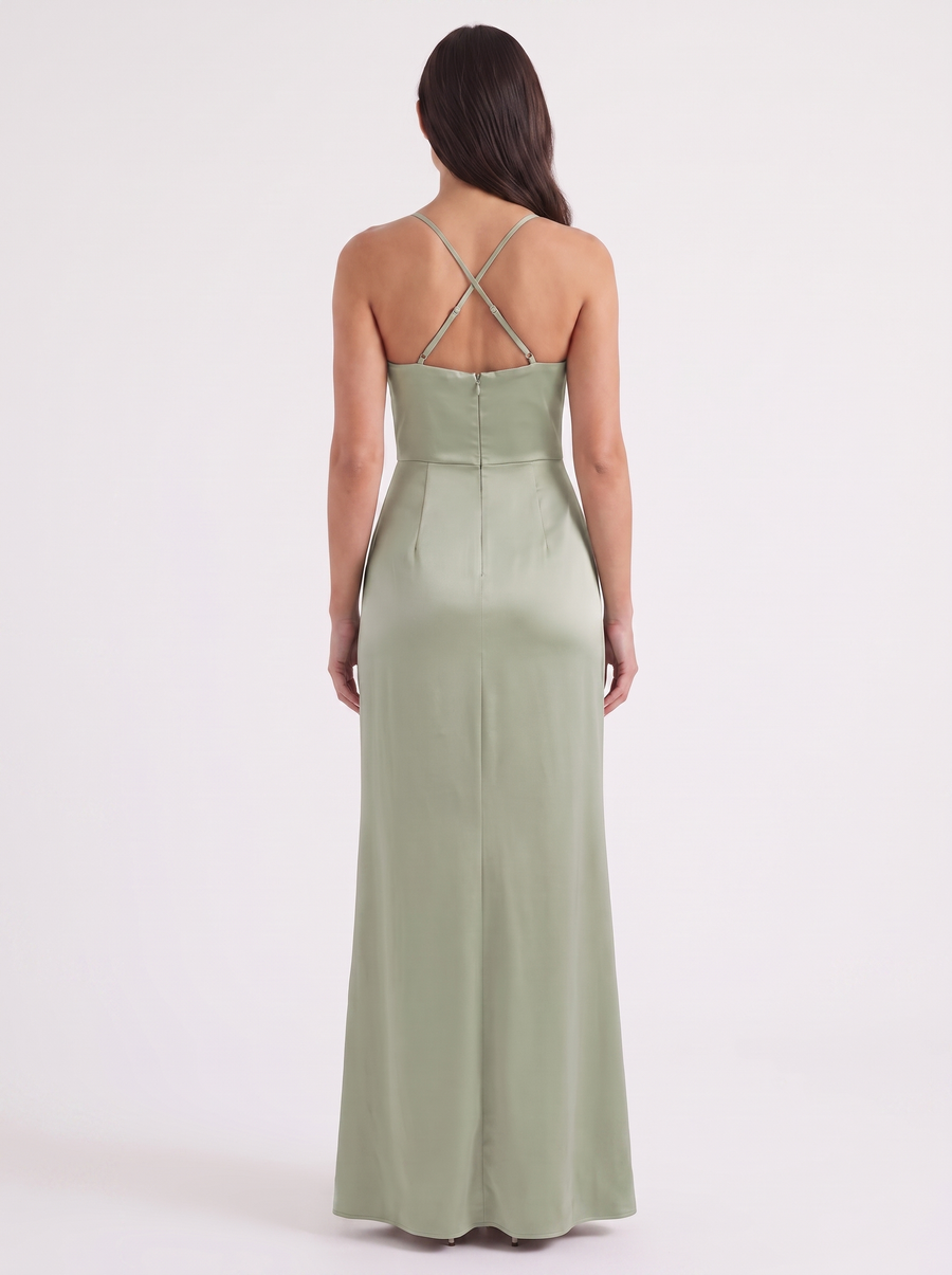 Rhiannon Cowl Neck Satin Slip Maxi Dress