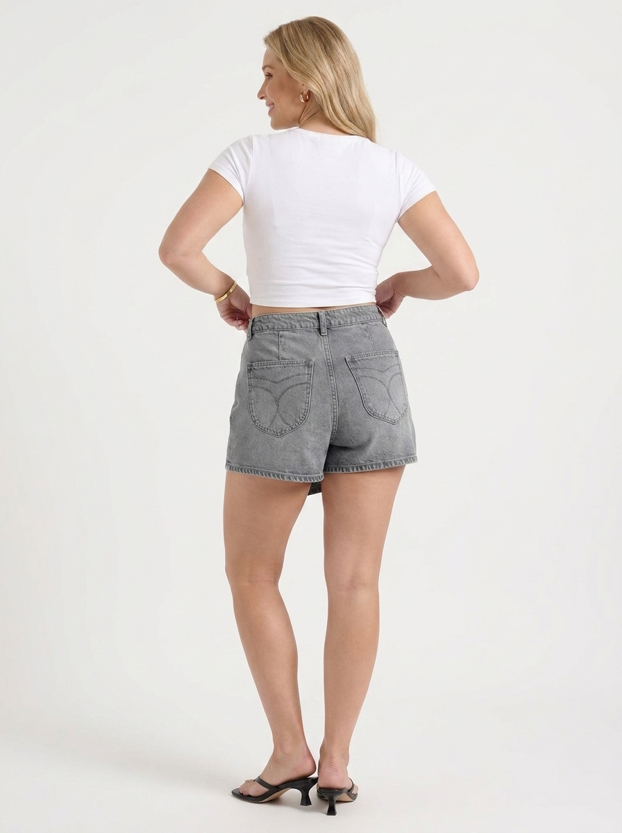 Rosa Denim Wrap Mini Skirt