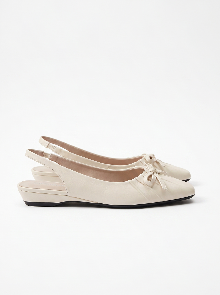 Cammie Bow Slingback Kitten Heels