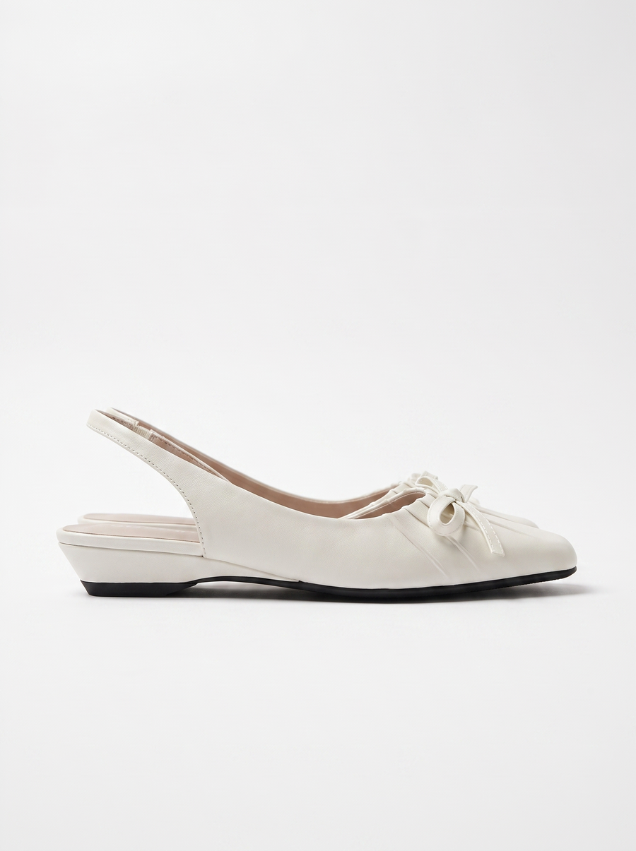 Cammie Bow Slingback Kitten Heels