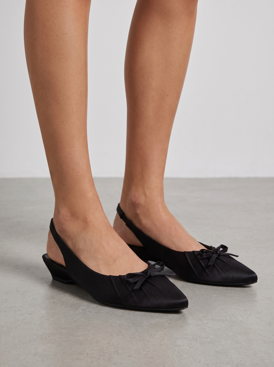 Cammie Bow Slingback Kitten Heels