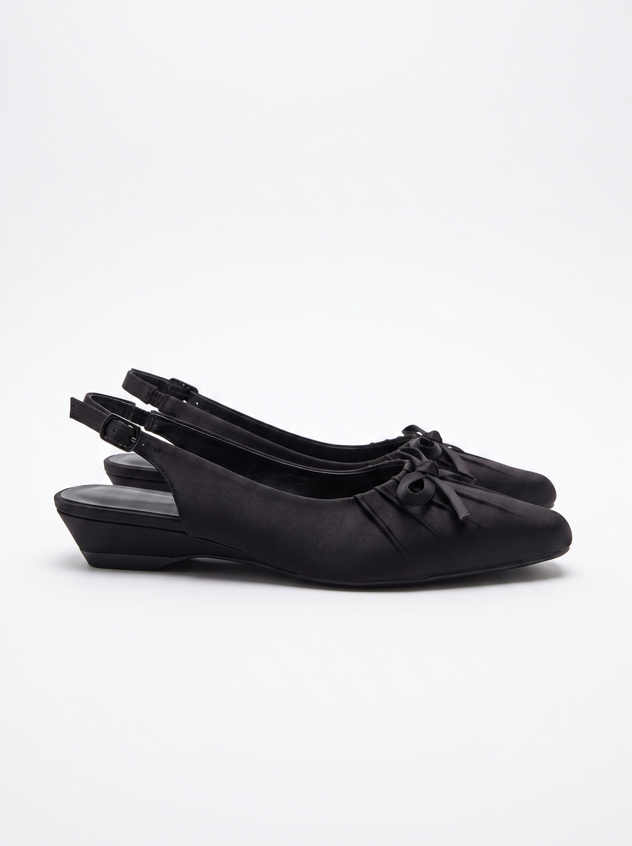 Cammie Bow Slingback Kitten Heels
