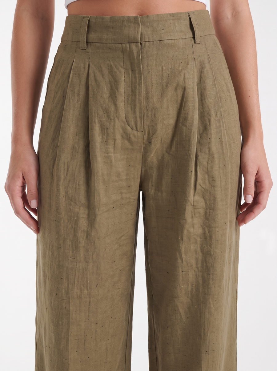 Courtney Linen Blend Wide Leg Pants