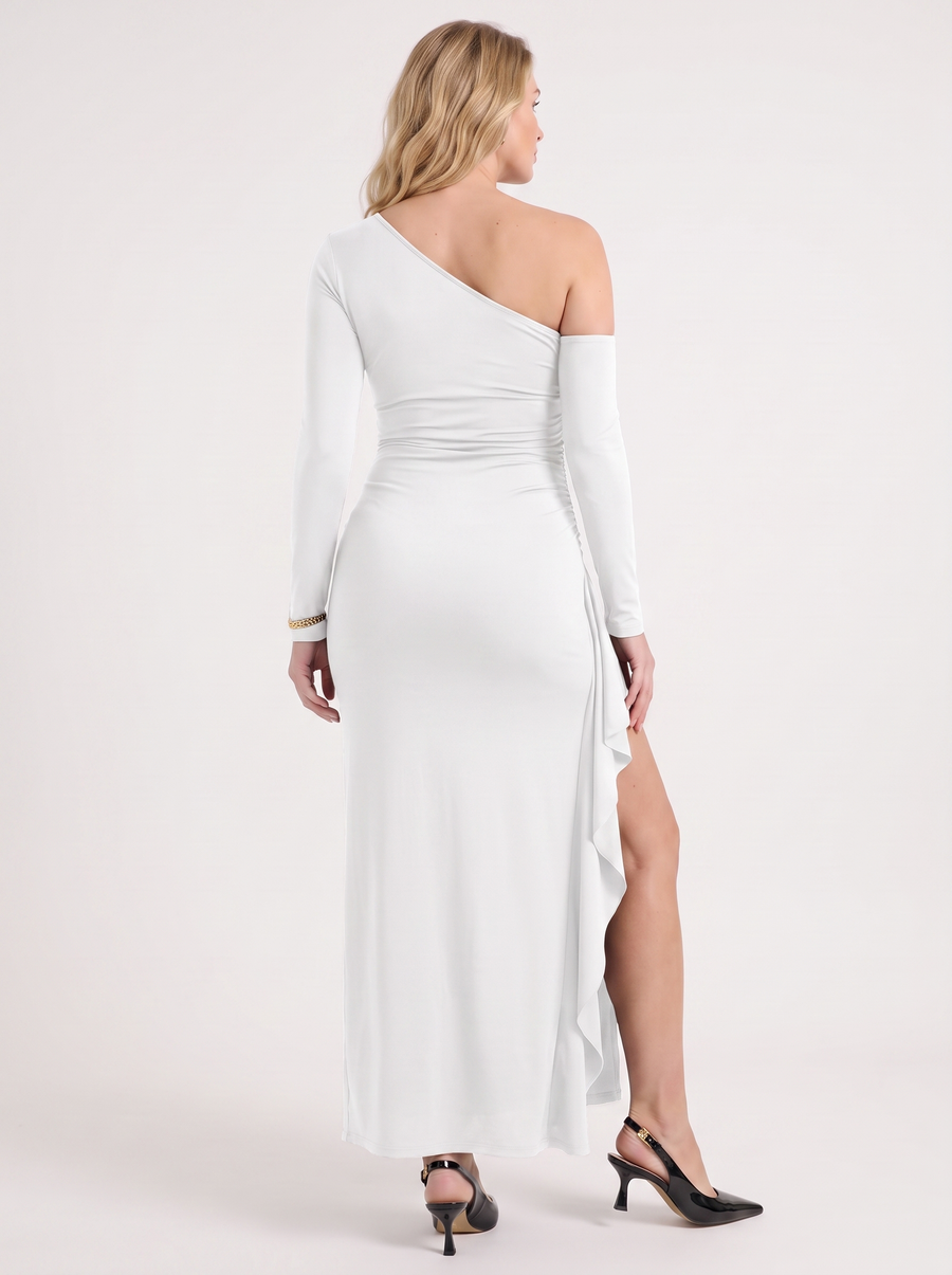 Alessandra Turtleneck Long Sleeve Maxi Dress with Slit