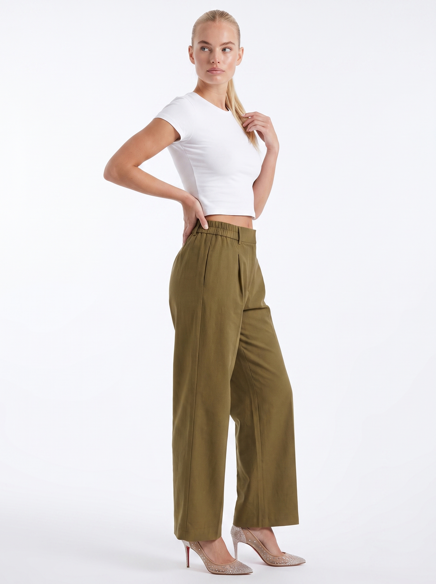 Courtney Linen Blend Wide Leg Pants