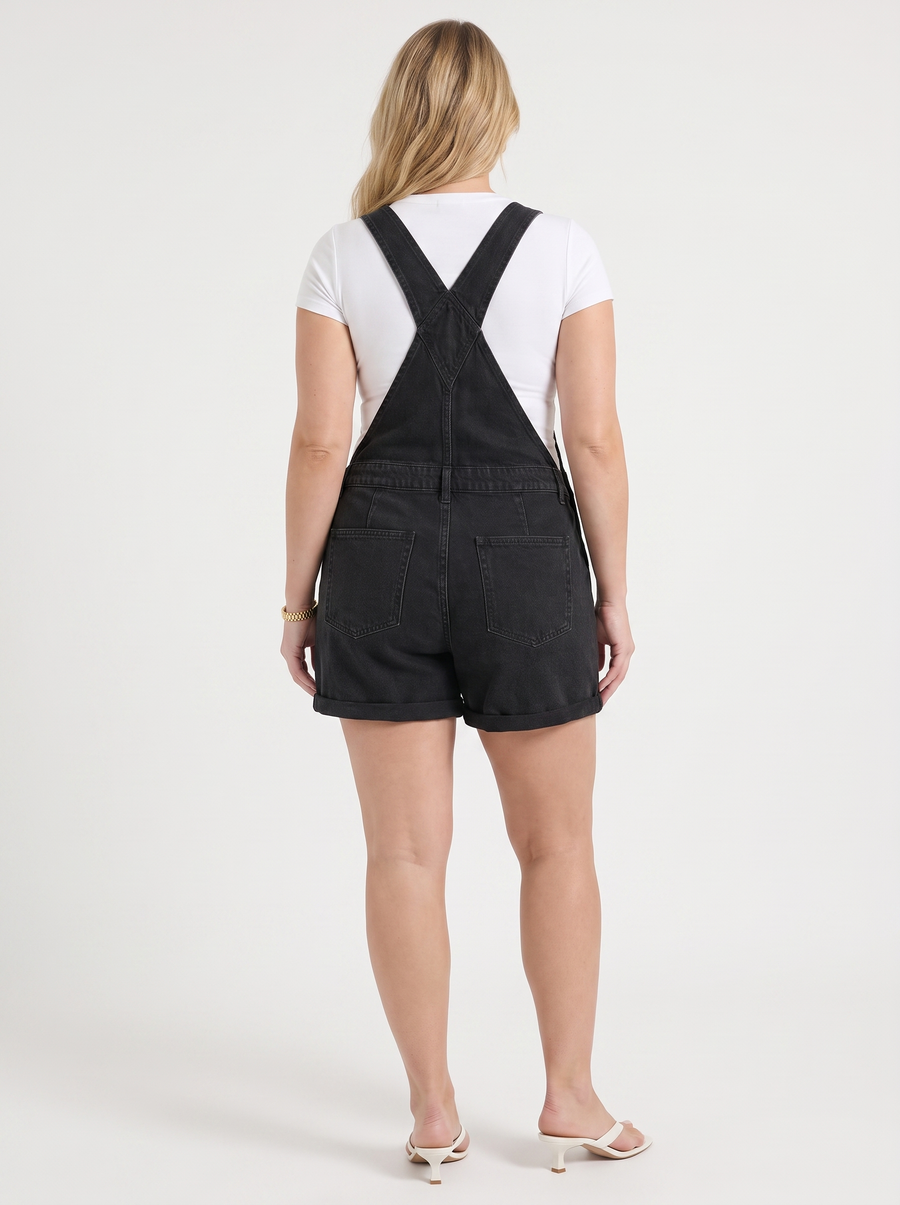 Gabby Short Denim Overalls