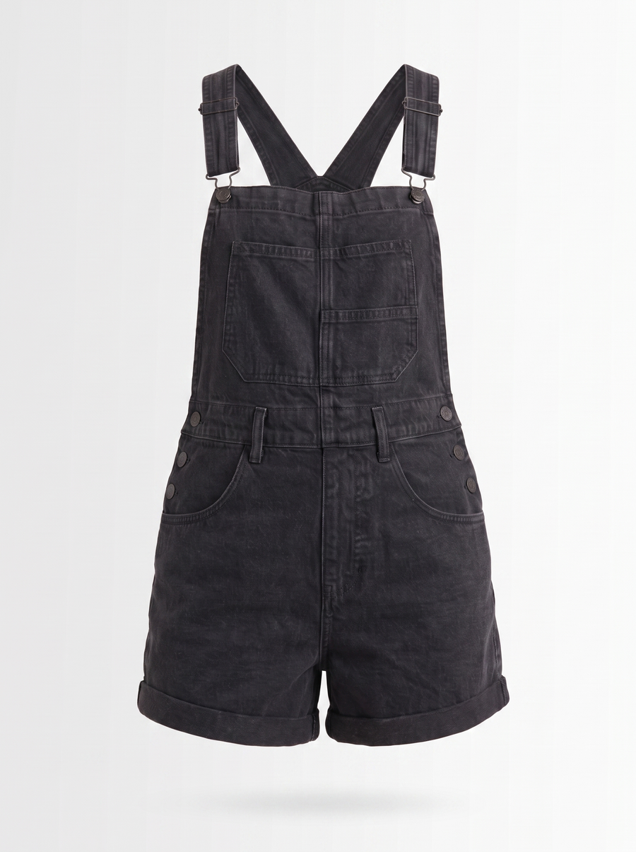 Gabby Short Denim Overalls