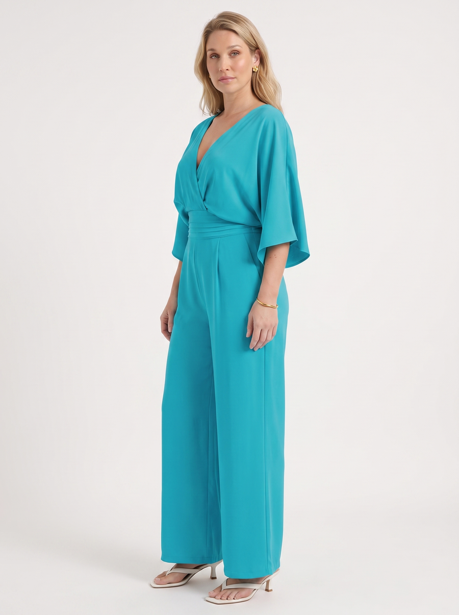Mariska Kimono Sleeve Wrap Jumpsuit