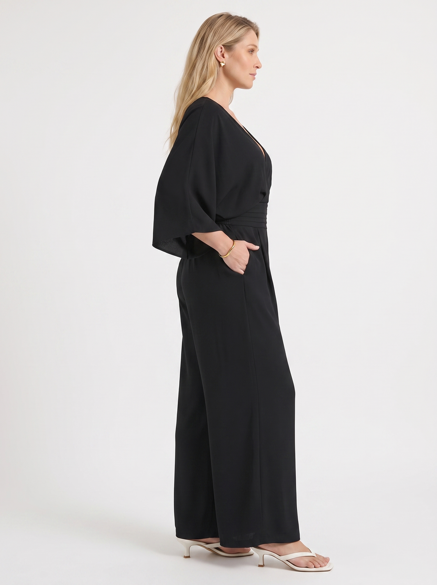 Mariska Kimono Sleeve Wrap Jumpsuit