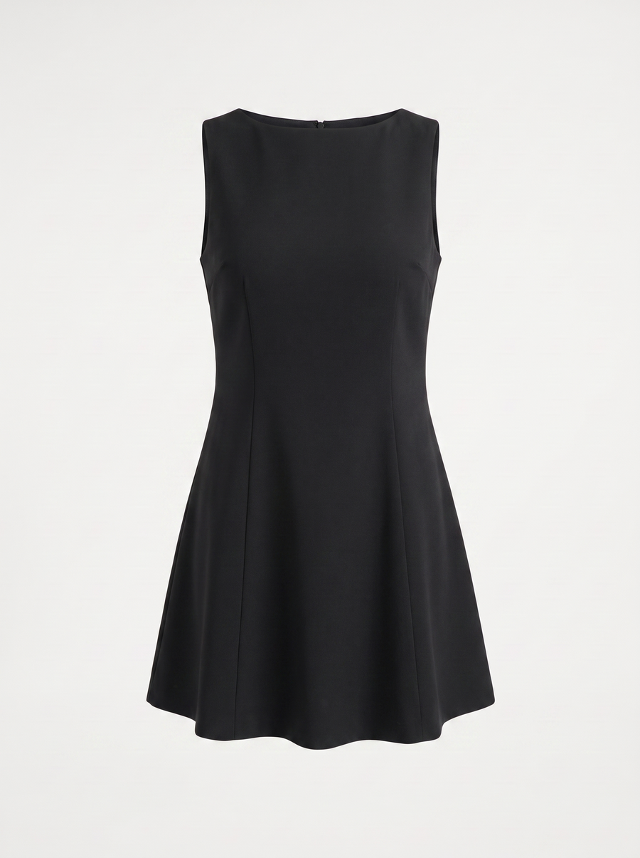 Mishka High Neck Flared Mini Dress