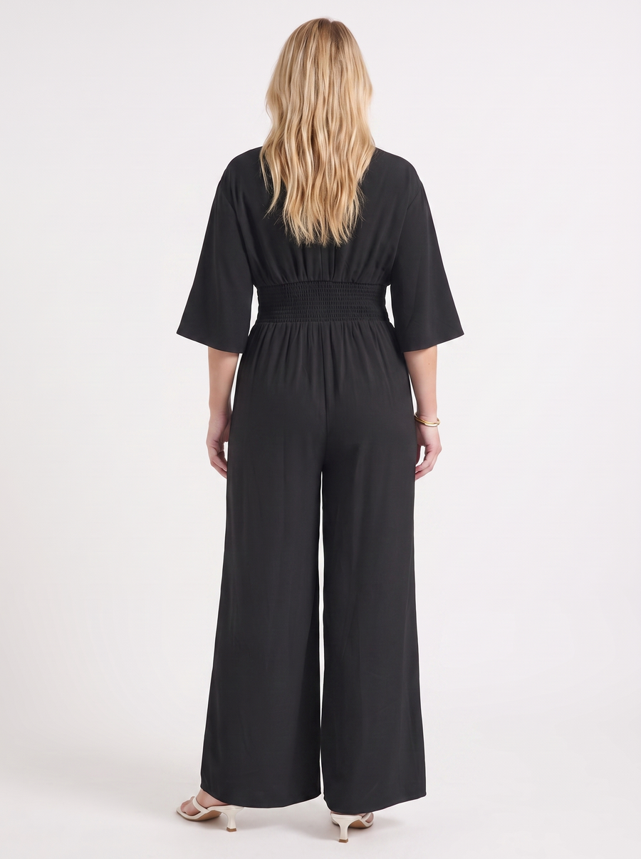 Mariska Kimono Sleeve Wrap Jumpsuit