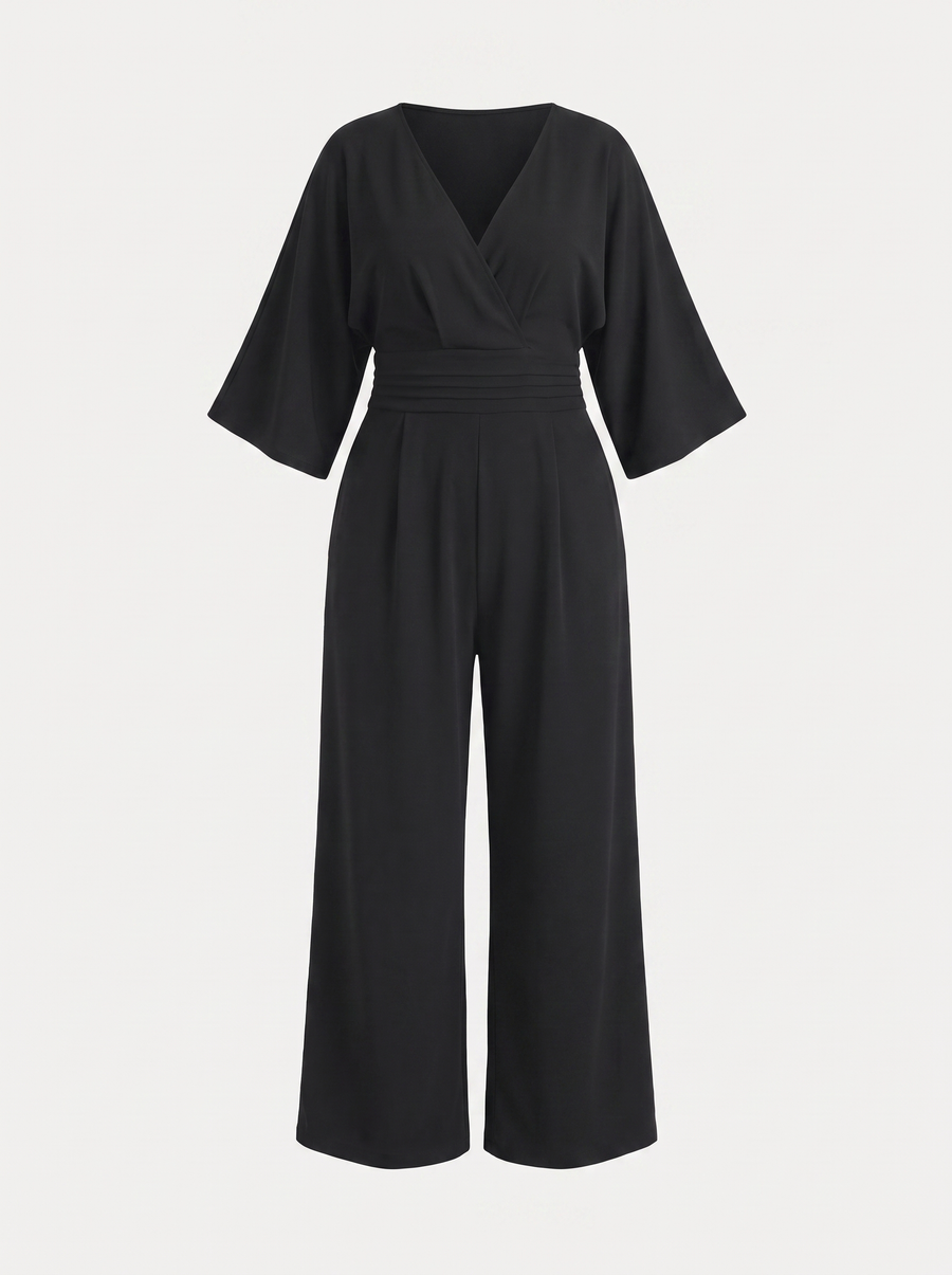 Mariska Kimono Sleeve Wrap Jumpsuit