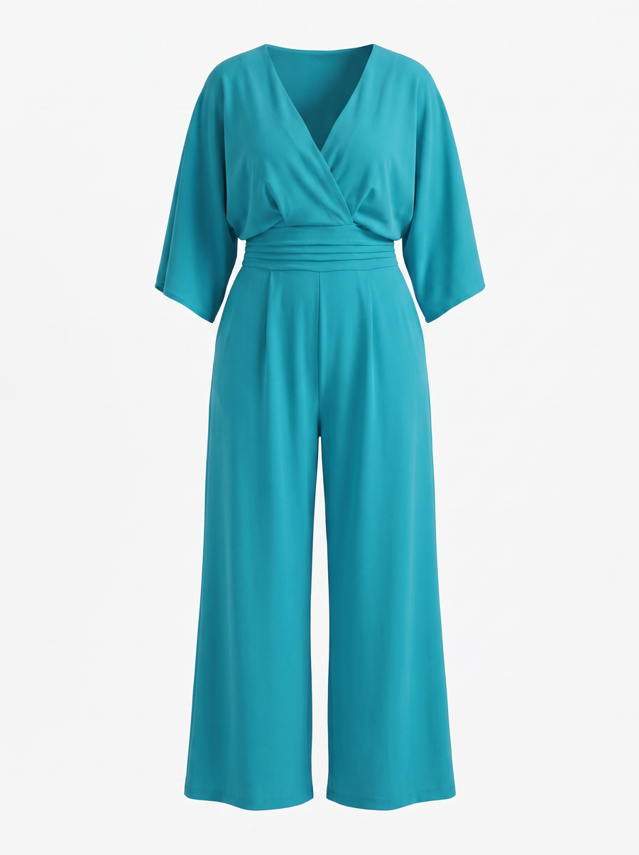 Mariska Kimono Sleeve Wrap Jumpsuit