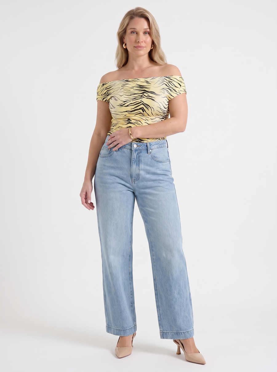 Brielle Printed Off Shoulder Top