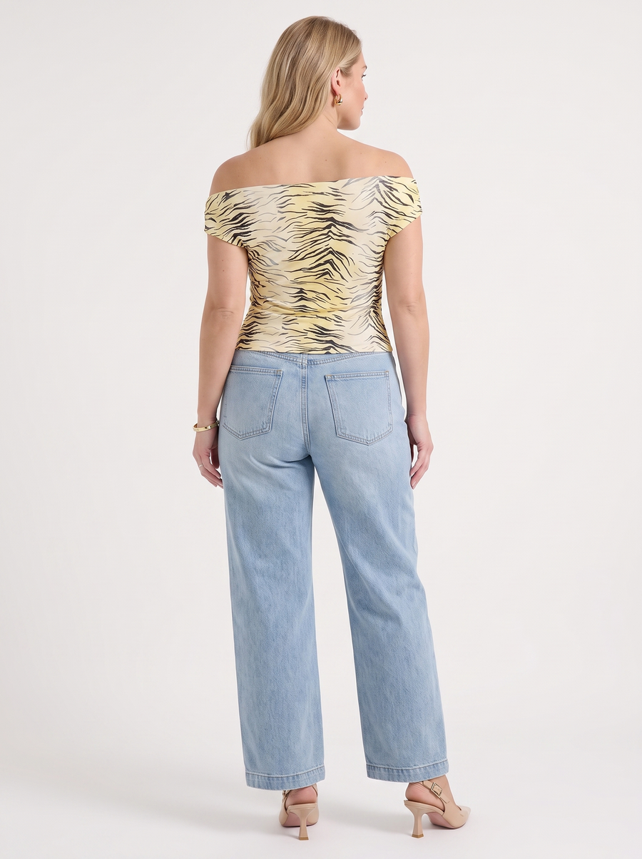 Brielle Printed Off Shoulder Top