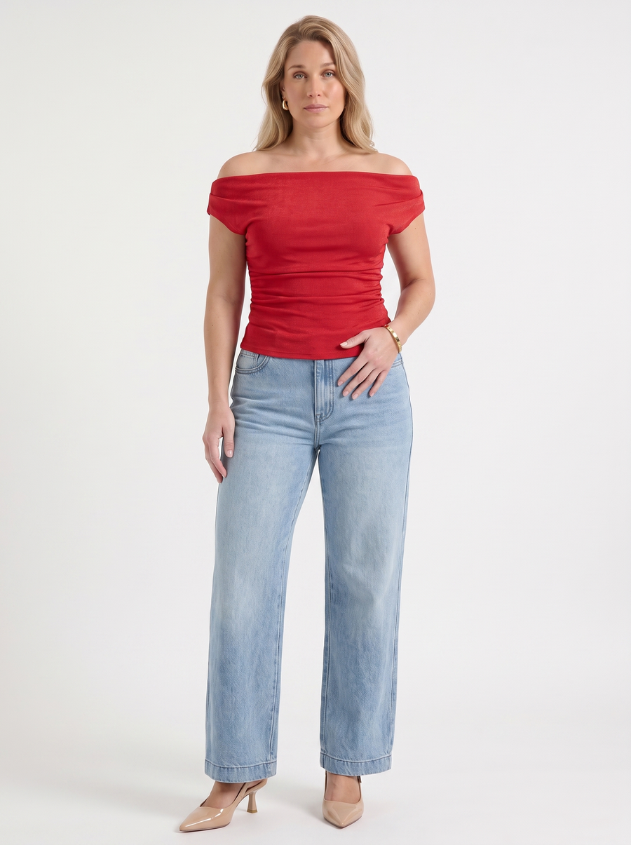 Brielle Printed Off Shoulder Top