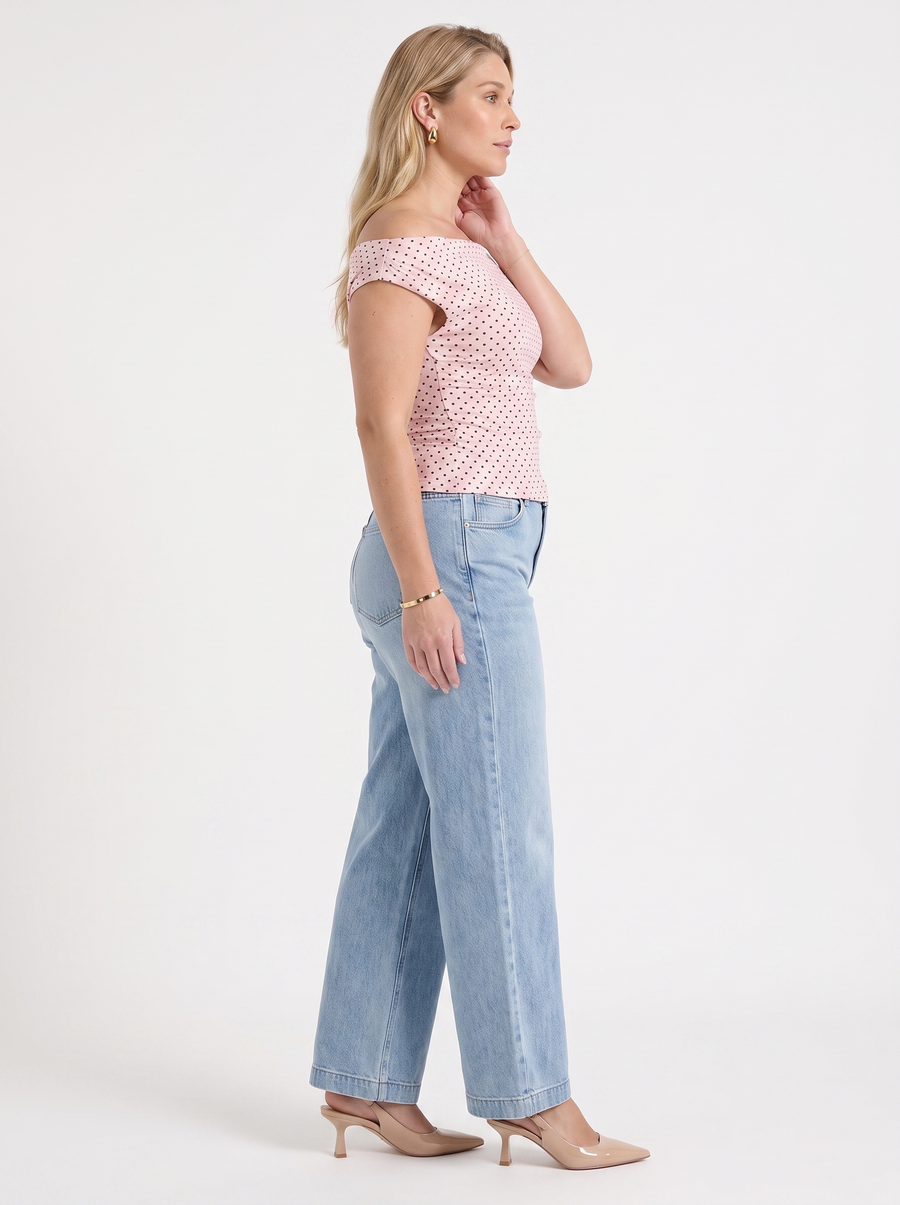 Brielle Printed Off Shoulder Top