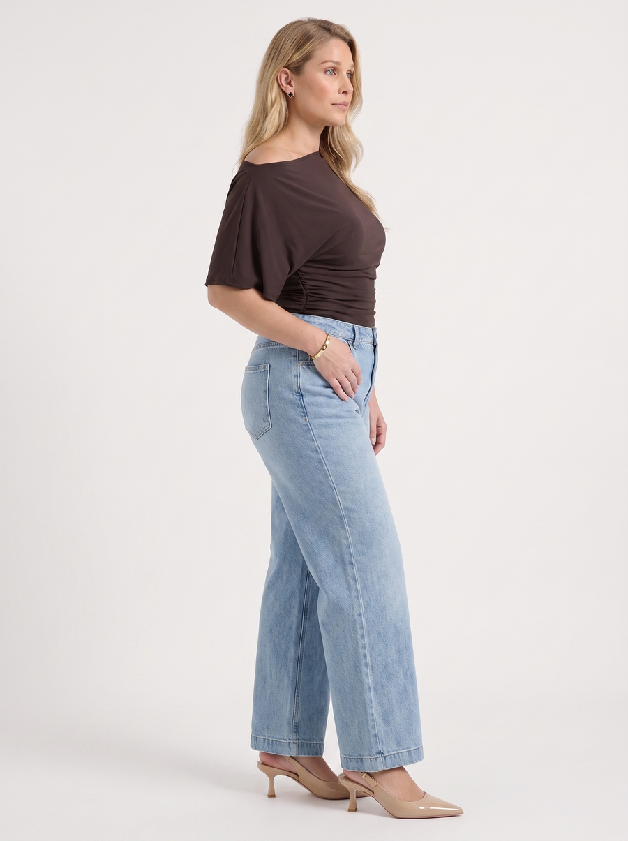 Deena Boat Neck Short Sleeve Top