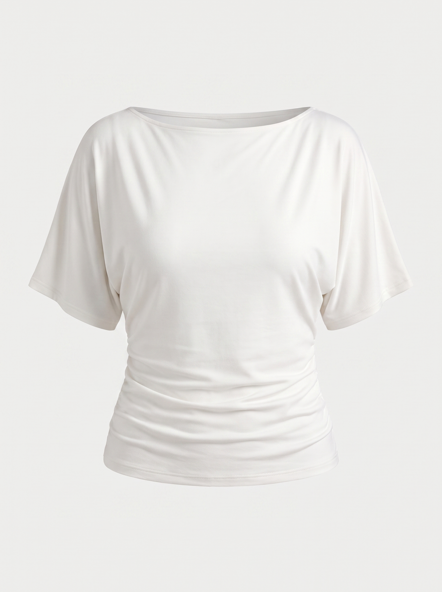 Deena Boat Neck Short Sleeve Top