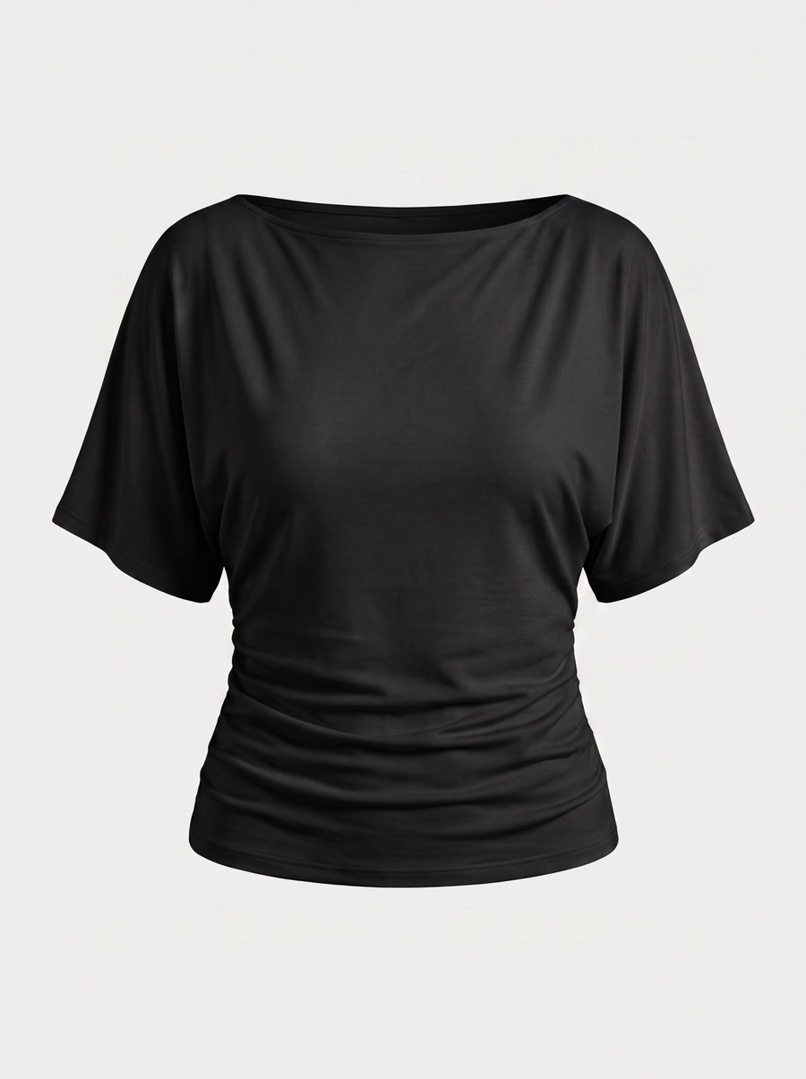 Deena Boat Neck Short Sleeve Top