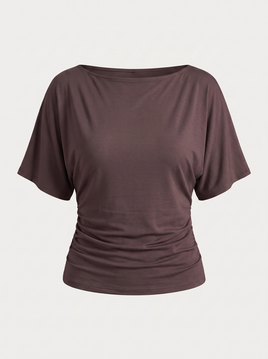 Deena Boat Neck Short Sleeve Top