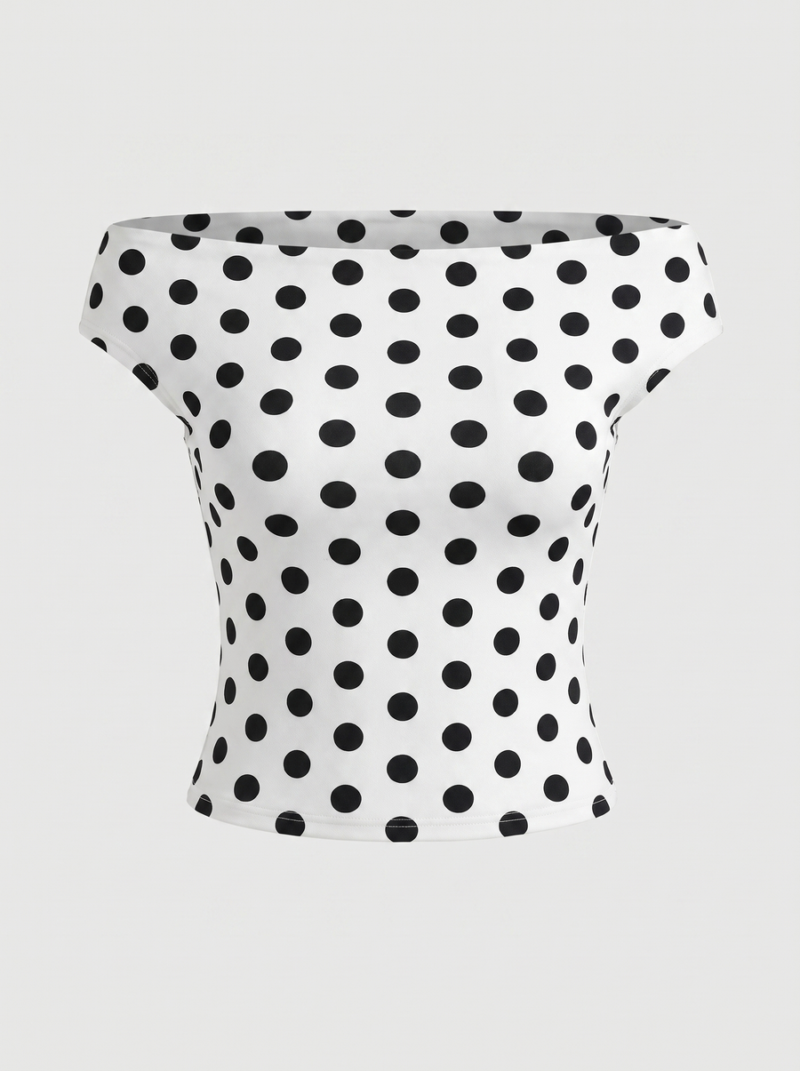 Brielle Printed Off Shoulder Top