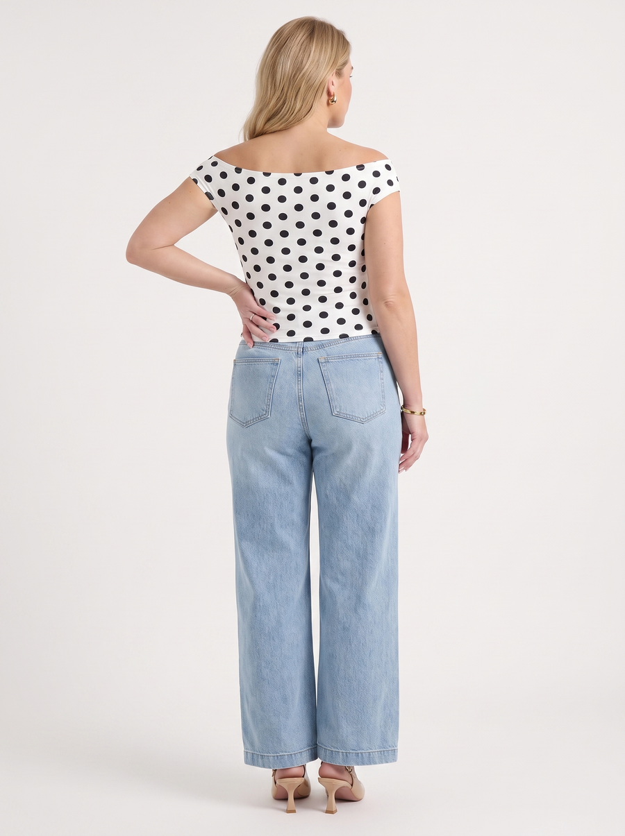 Brielle Printed Off Shoulder Top