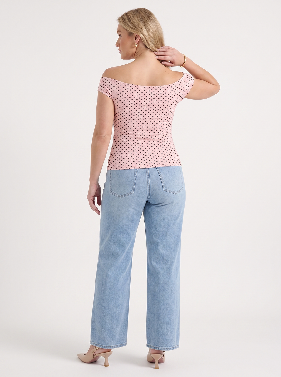 Brielle Printed Off Shoulder Top