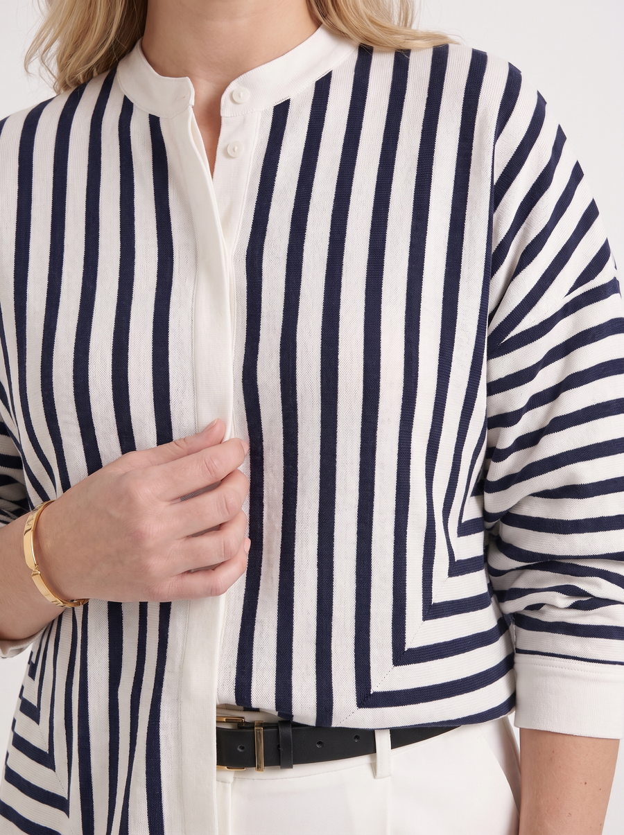 Mae Striped Knit Cardigan