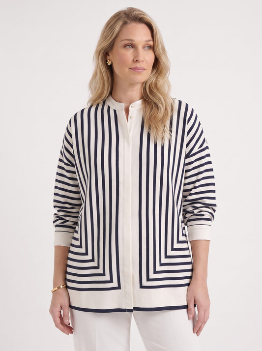 Mae Striped Knit Cardigan