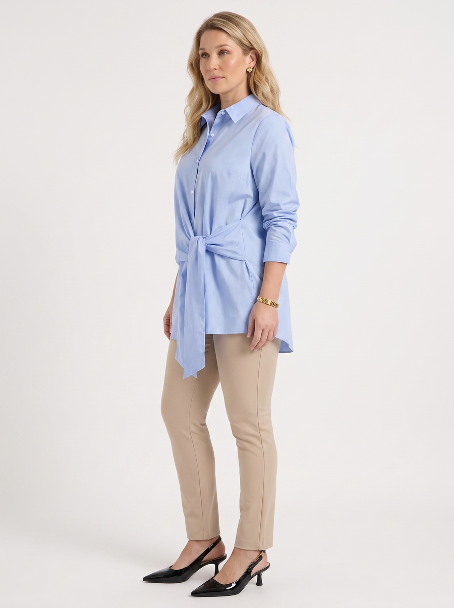 Bee Tie Front Button Blouse