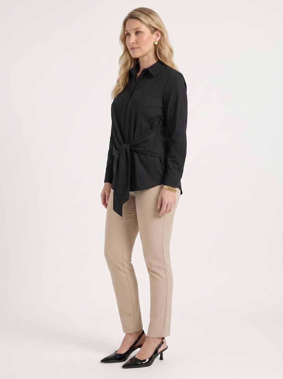 Bee Tie Front Button Blouse