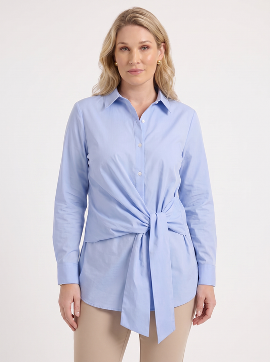 Bee Tie Front Button Blouse