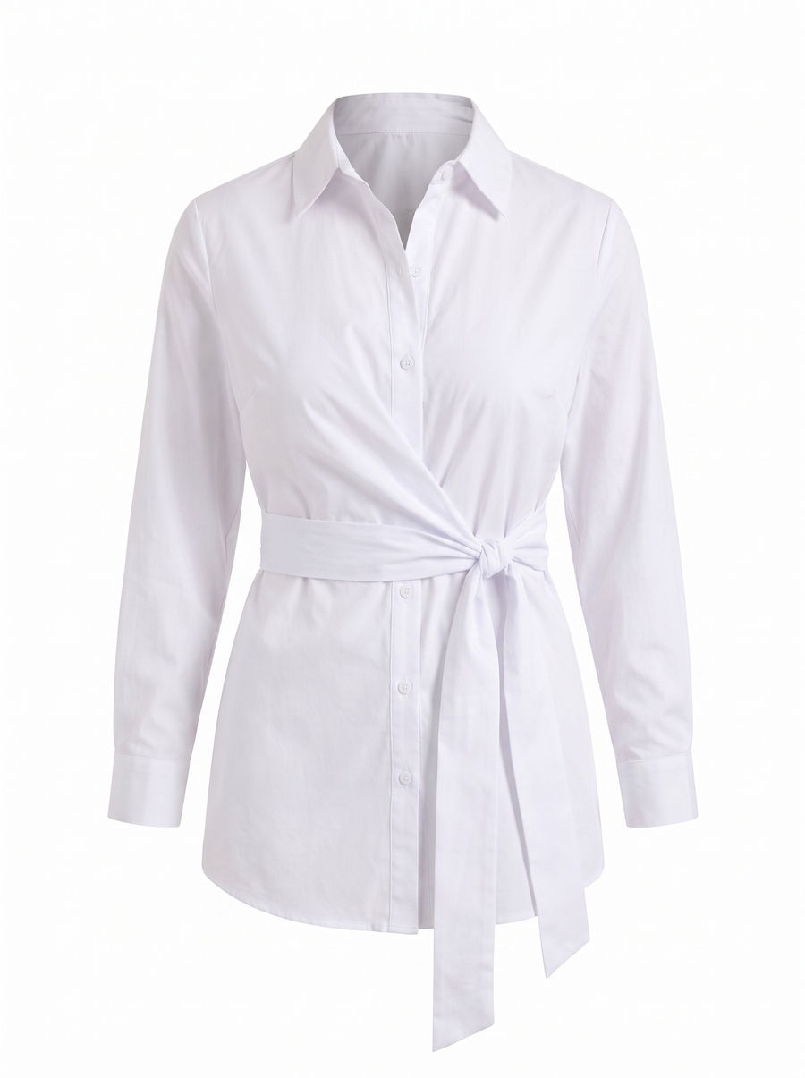 Bee Tie Front Button Blouse