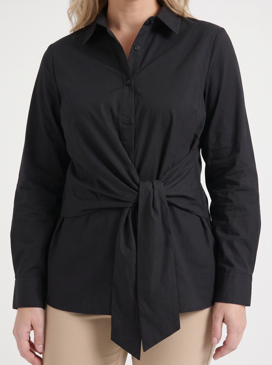 Bee Tie Front Button Blouse