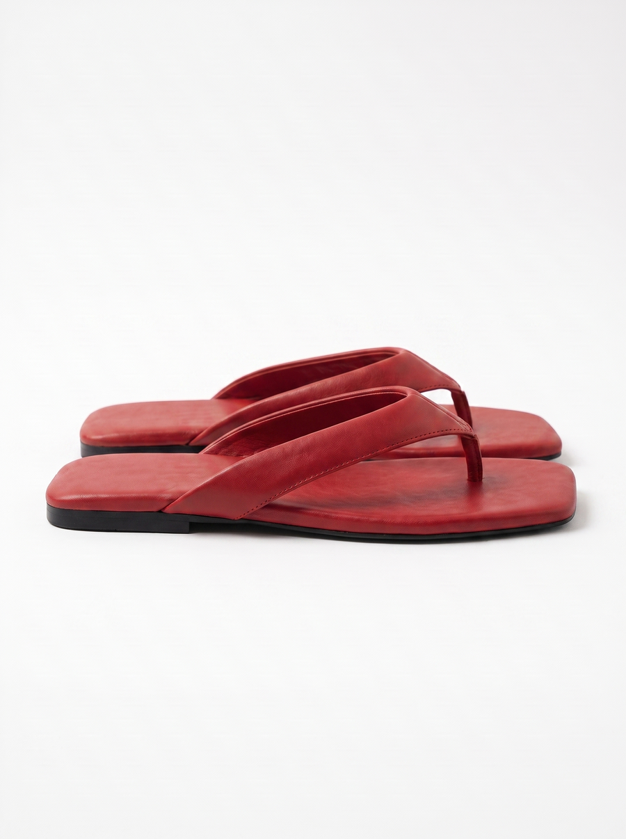 Trisha Square Toe Flip Flops