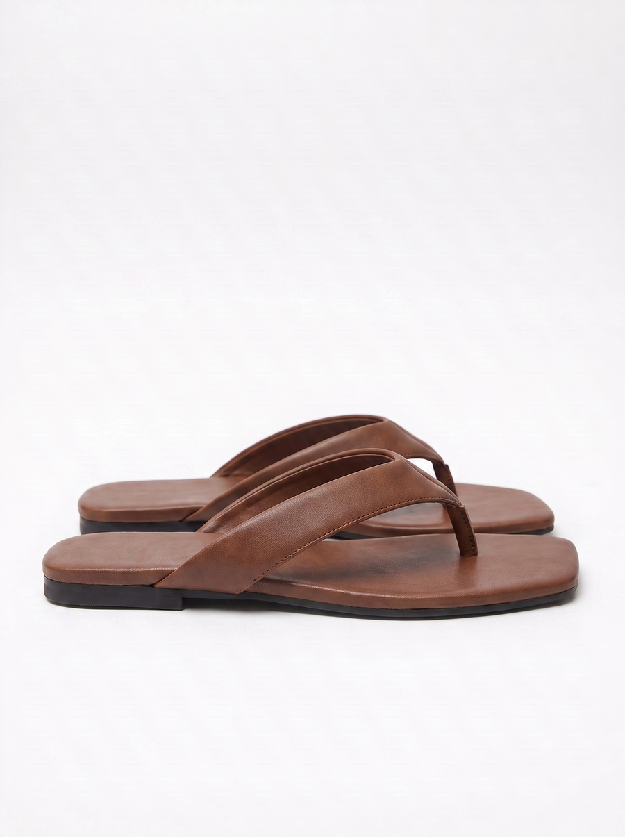 Trisha Square Toe Flip Flops