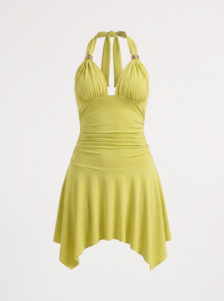 Averly Halter Neck Bodycon Mini Dress